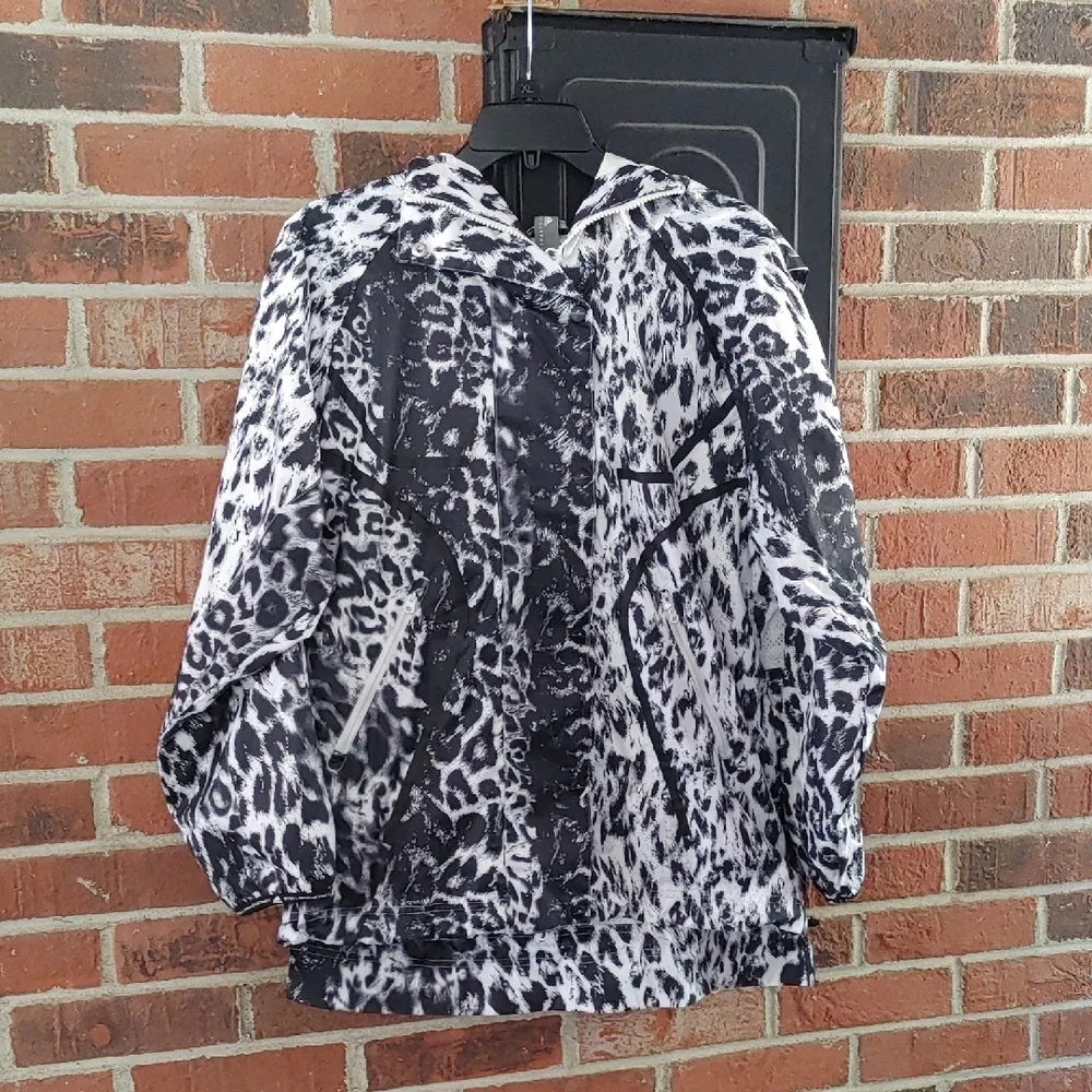 Stella McCartney Adidas True Pace Leopard Print Running Jacket Size S (1584)